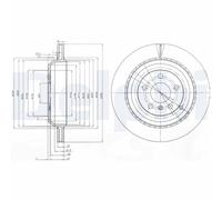 2 x DELPHI BG4030 Disco freno per MERCEDES-BENZ,MITSUBISHI