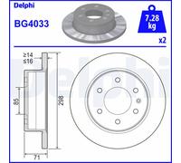 Discofreno BG4033 DELPHI per VW MERCEDES-BENZ