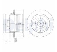Discofreno BG4035 DELPHI per MITSUBISHI MITSUBISHI