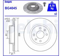 Discofreno BG4045 DELPHI per RENAULT SMART DACIA