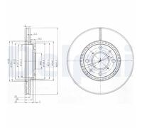 2 x DELPHI BG4049C Disco freno per OPEL,SUZUKI,VAUXHALL