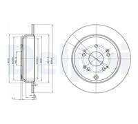 Delphi Disco freno BG4064C posteriore pieno – 2 pezzi