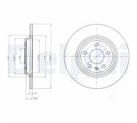 Discofreno BG4081C DELPHI per AUDI