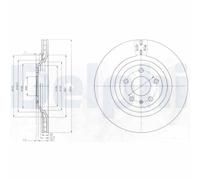 2 x DELPHI BG4087 Disco freno per AUDI