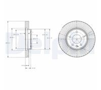 2 x DELPHI BG4092C Disco freno per CHEVROLET,OPEL,VAUXHALL