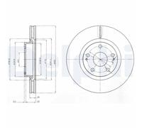2 x DELPHI BG4113 Disco freno per TOYOTA