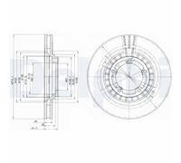 Delphi Disco freno BG4134 per Hyundai H-1