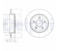 2 x DELPHI BG4160 Disco freno per JEEP