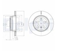 2 x DELPHI BG4168 Disco freno per BMW