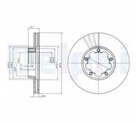 2 x DELPHI BG4173 Disco freno per NISSAN