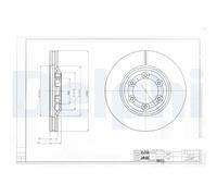 2 x DELPHI BG4175 Disco freno per ISUZU