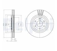 2 x DELPHI BG4176C Disco freno per NISSAN