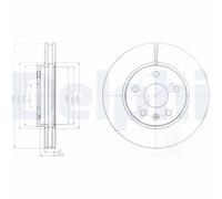2 x DELPHI BG4187C Disco freno per CHEVROLET,OPEL,SAAB,VAUXHALL