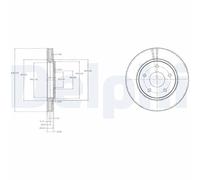 Discofreno BG4212 DELPHI per FIAT VW CHRYSLER DODGE