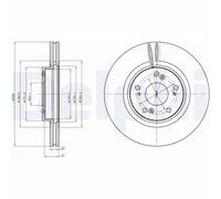 2 x DELPHI BG4224 Disco freno per HONDA