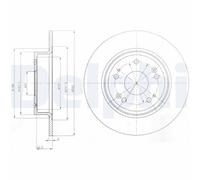 2 x DELPHI BG4249 Disco freno per ACURA,HONDA