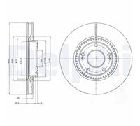 2 x DELPHI BG4251C Disco freno per HYUNDAI,KIA