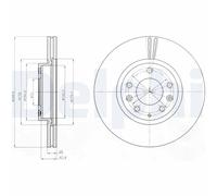 2 x DELPHI BG4255C Disco freno per MAZDA