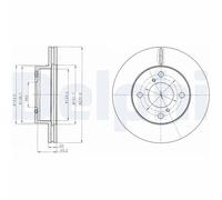 Delphi Disco freno BG4271C ventilato anteriore – 2 pezzi per Nissan/Suzuki