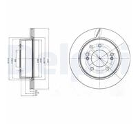 2 x DELPHI BG4273 Disco freno per SSANGYONG