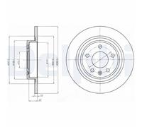 2 x DELPHI BG4279 Disco freno per CHEVROLET,OPEL,VAUXHALL