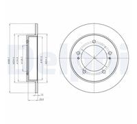2x Disco freno pieno BG4289 DELPHI per SUZUKI JIMNY Fuoristrada chiuso
