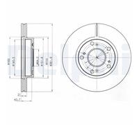 2 x DELPHI BG4294 Disco freno per ACURA,HONDA