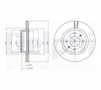 2 x DELPHI BG4295 Disco freno per HYUNDAI,KIA