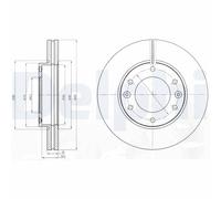 2 x DELPHI BG4296 Disco freno per HYUNDAI