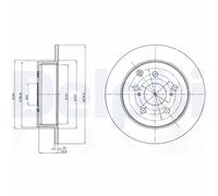 2 x DELPHI BG4303 Disco freno per TOYOTA