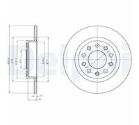 2 x DELPHI BG4315 Disco freno per ALFA ROMEO