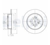 2 x DELPHI BG4345 Disco freno per SUZUKI