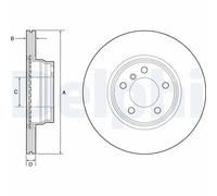 2 x DELPHI BG4458C Disco freno per BMW