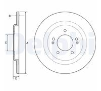 2 x DELPHI BG4563C Disco freno per HYUNDAI