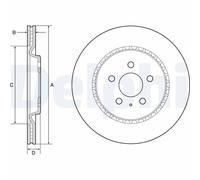2 x DELPHI BG4643C Disco freno per AUDI,PORSCHE,VW
