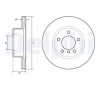 2 x DELPHI BG4645C Disco freno per BMW