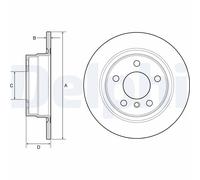 Dischi freno DELPHI BG4649C posteriore, pieno, altamente carbonizzato, 2 Pezzo