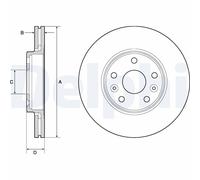 DELPHI BG4667C Disco freno