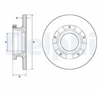 Delphi Disco freno BG4673 posteriore pieno Ø288 mm Spessore 16 mm Kit 2 pezzi per Ford