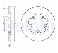 DELPHI BG4681C Disco freno