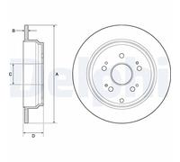 2 x DELPHI BG4694C Disco freno per HONDA