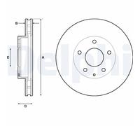2 x DELPHI BG4712C Disco freno per MAZDA