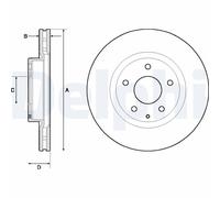 DELPHI BG4713C Disco freno