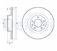 Discofreno BG4748C DELPHI per PEUGEOT