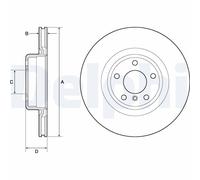 2 x DELPHI BG4755C Disco freno per BMW