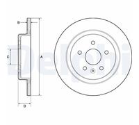 2 x DELPHI BG4760C Disco freno per OPEL,VAUXHALL