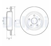 2 x DELPHI BG4772C Disco freno per JEEP
