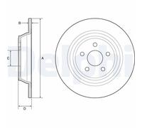 2 x DELPHI BG4782C Disco freno per FORD,FORD USA