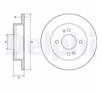 Dischi freno DELPHI BG4917C posteriore, completo, 2 pezzo