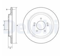 BG4932C Kit coppia dischi freno Delphi Posteriore per HYUNDAI TUCSON NEXO KIA S